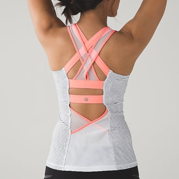 lululemon athletica Tops - Lululemon Ready, Set, Sweat Tank Double Dot White